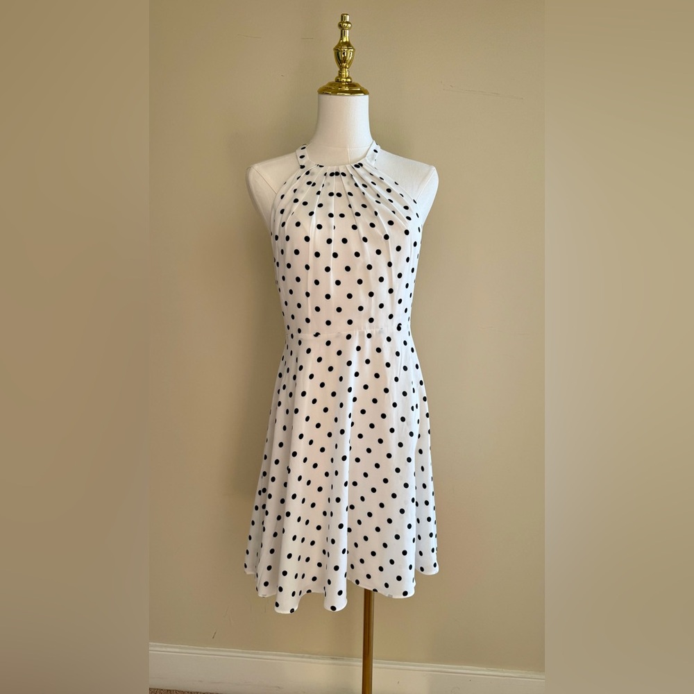 Express Black and White Strapless Dress